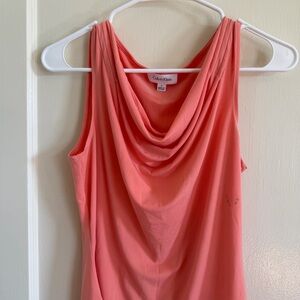 Calvin Klein Peach Draped Top